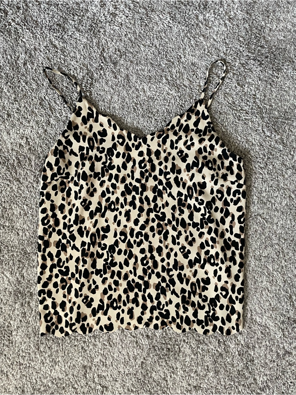 Halogen Leopard Print Cami Top - Black & Cream